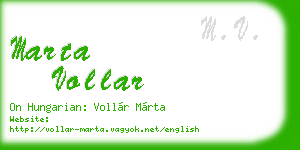marta vollar business card