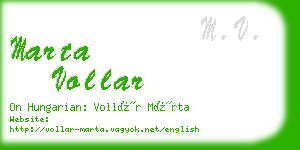 marta vollar business card